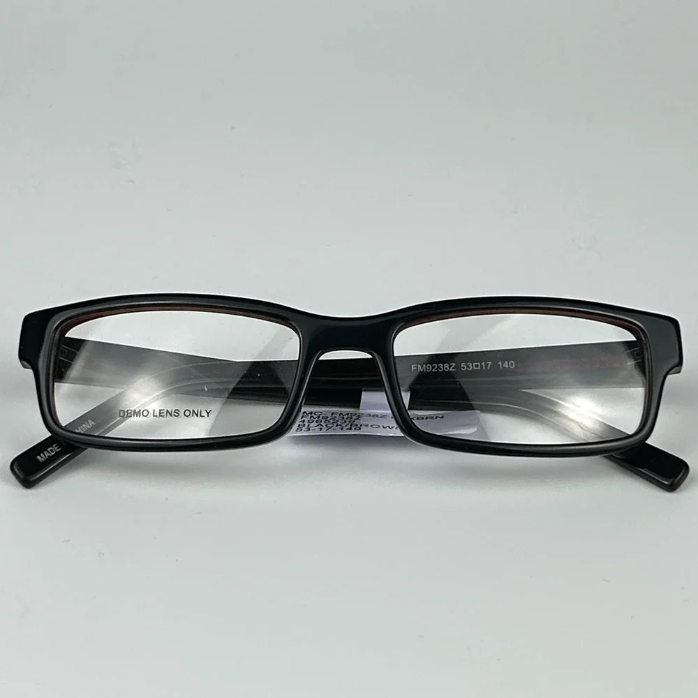 Walmart Contour FM9238Z Mens Eyeglasses Frame Black Brown Full Rim 53-17-140